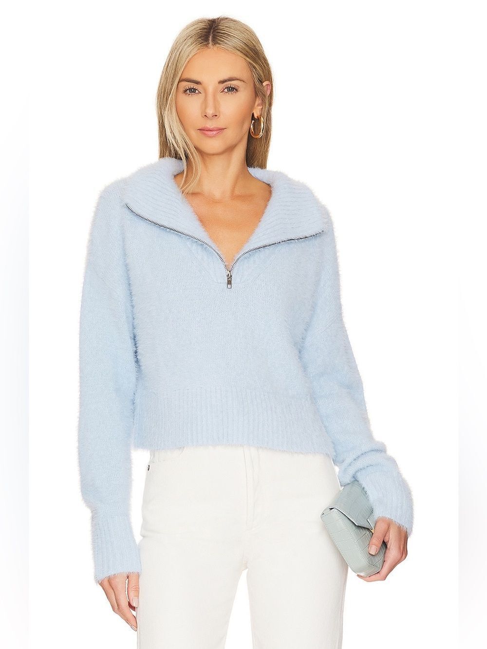 Camila Coelho Jaelyn Pullover in Baby Blue